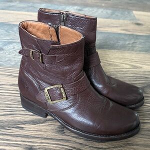Frye Brown Leather Short Boots